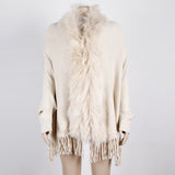 The Chelsea Fur-Trim Poncho – Soft Warmth, Refined Presence