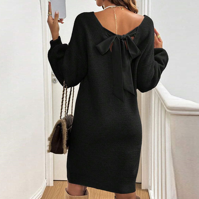 Kensington Bow-Tie Knit Dress