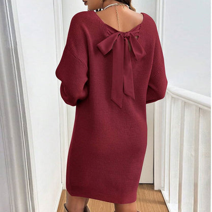 Kensington Bow-Tie Knit Dress