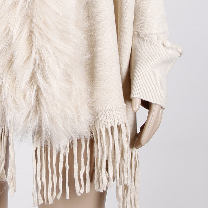 The Chelsea Fur-Trim Poncho – Soft Warmth, Refined Presence