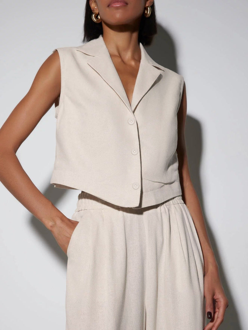 The Mayfair Vest Set – Structured Calm, Modern Grace