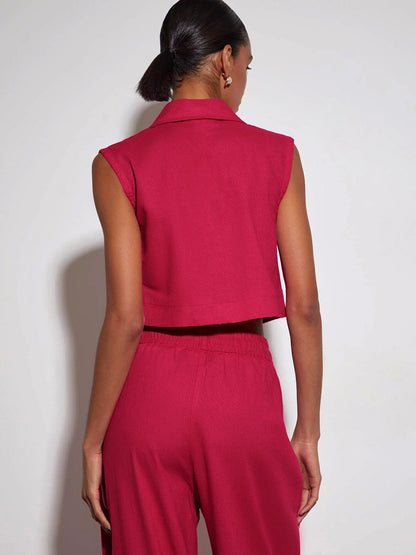 The Mayfair Vest Set – Structured Calm, Modern Grace