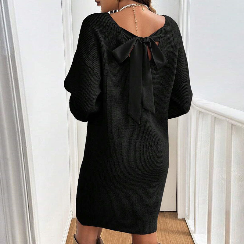 Kensington Bow-Tie Knit Dress
