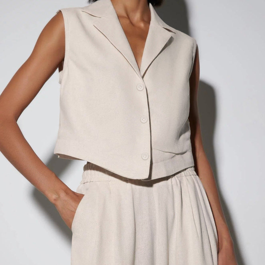 The Mayfair Vest Set – Structured Calm, Modern Grace