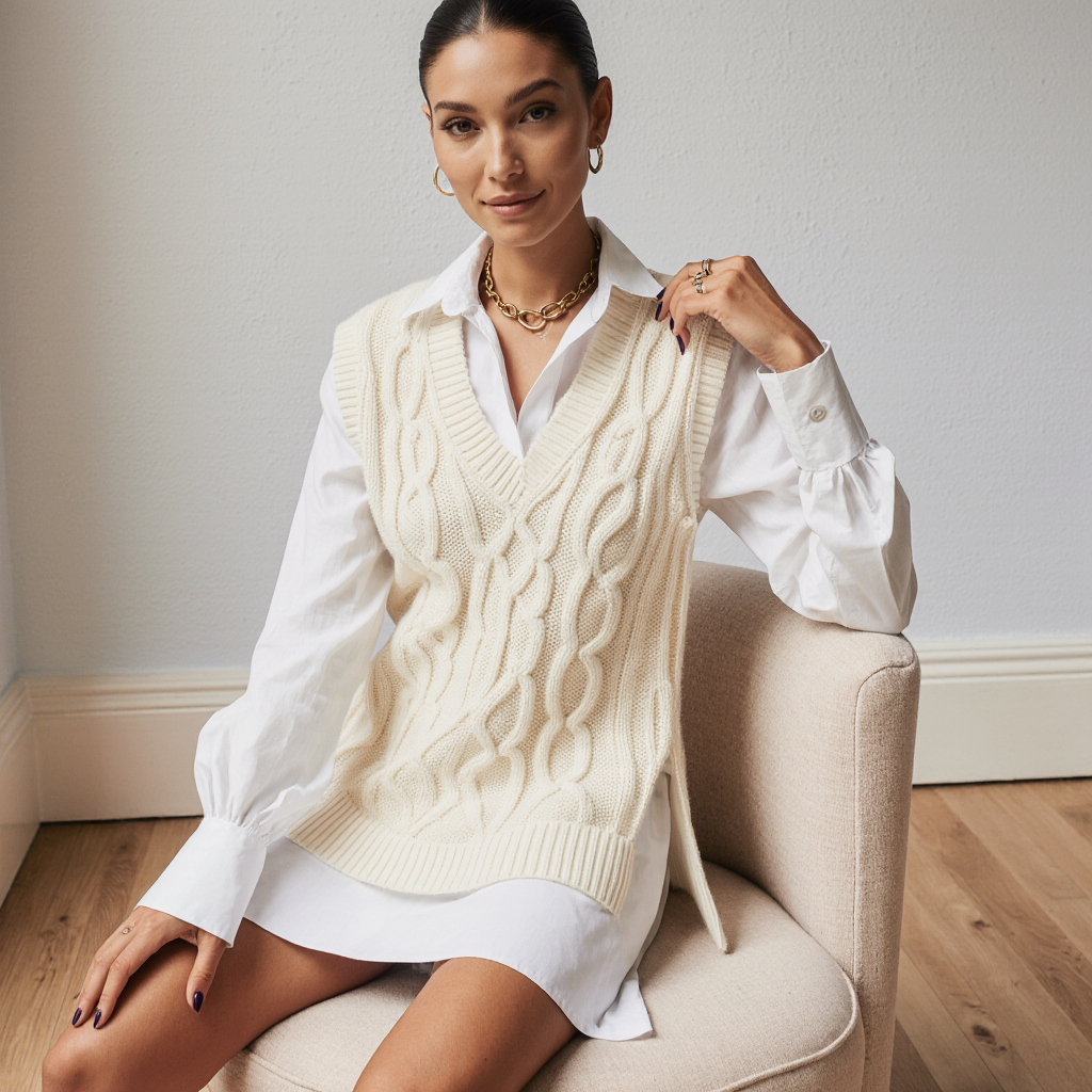 The Somerset Knit Vest – Gentle Layers, Effortless Warmth