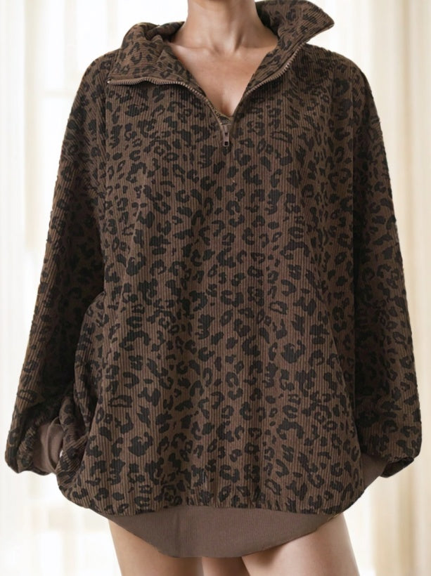 The Camden Leopard Zip – Bold Comfort, Effortless Edge