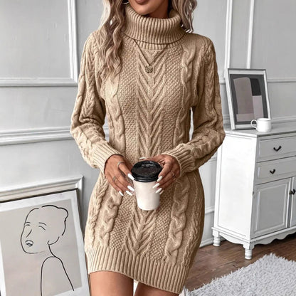 Chelsea Twist High-Neck Midi Dress