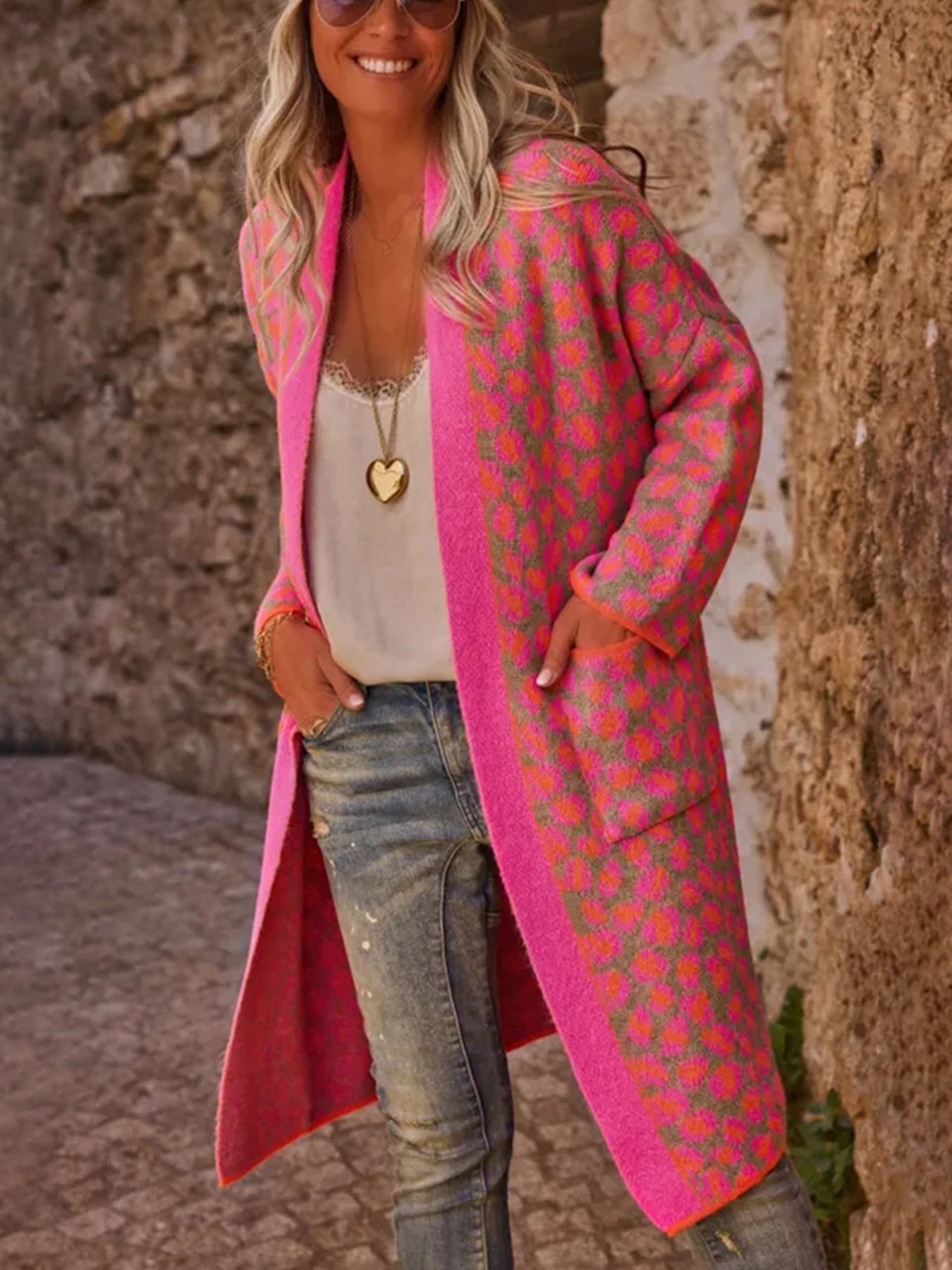 Portobello Leopard Knit Cardigan