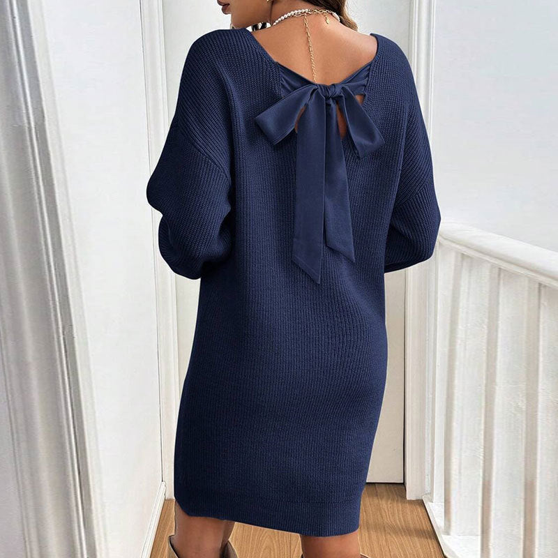 Kensington Bow-Tie Knit Dress